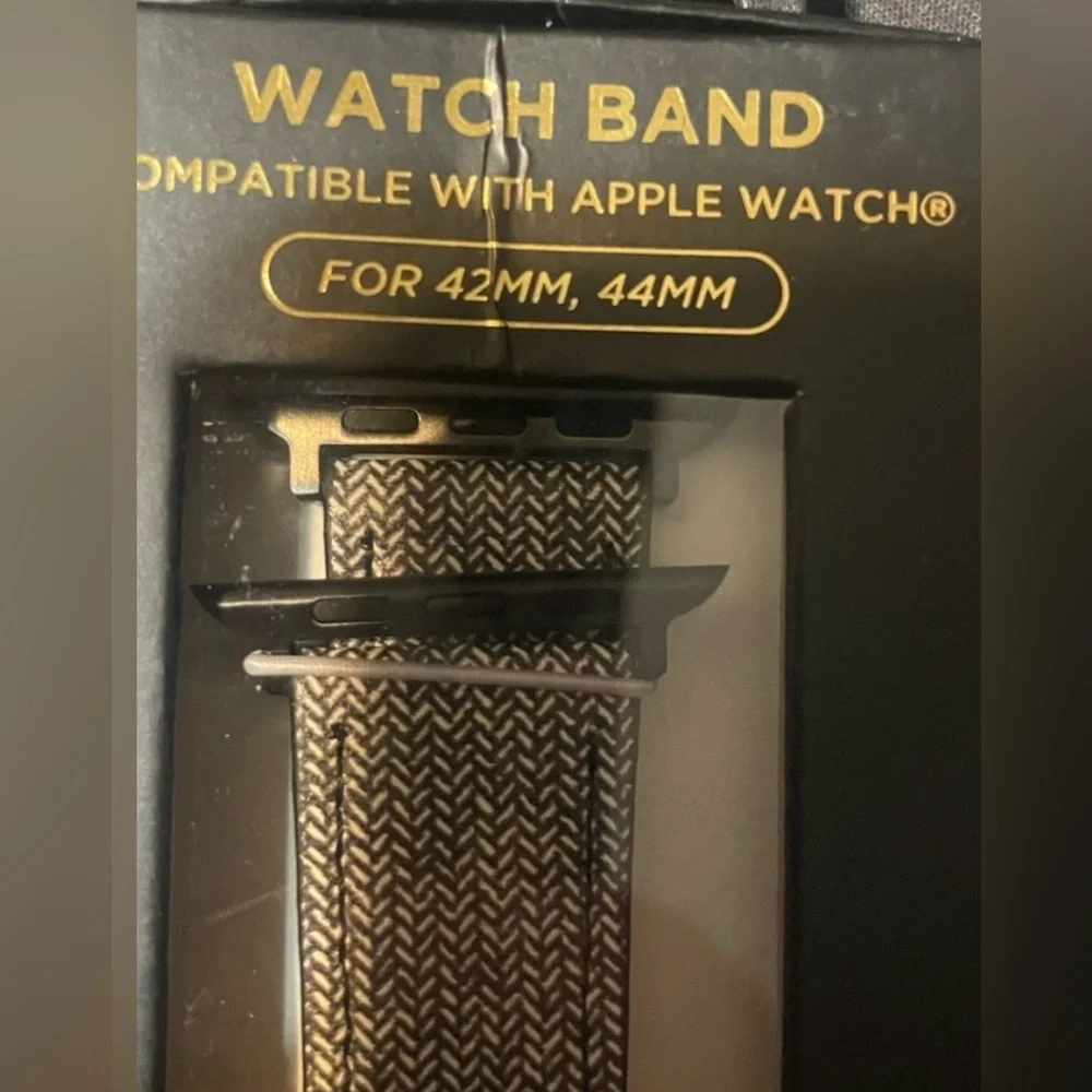 American Exchange Gray Black Apple Watch Compatible Band 42mm 44mm NWT‎
